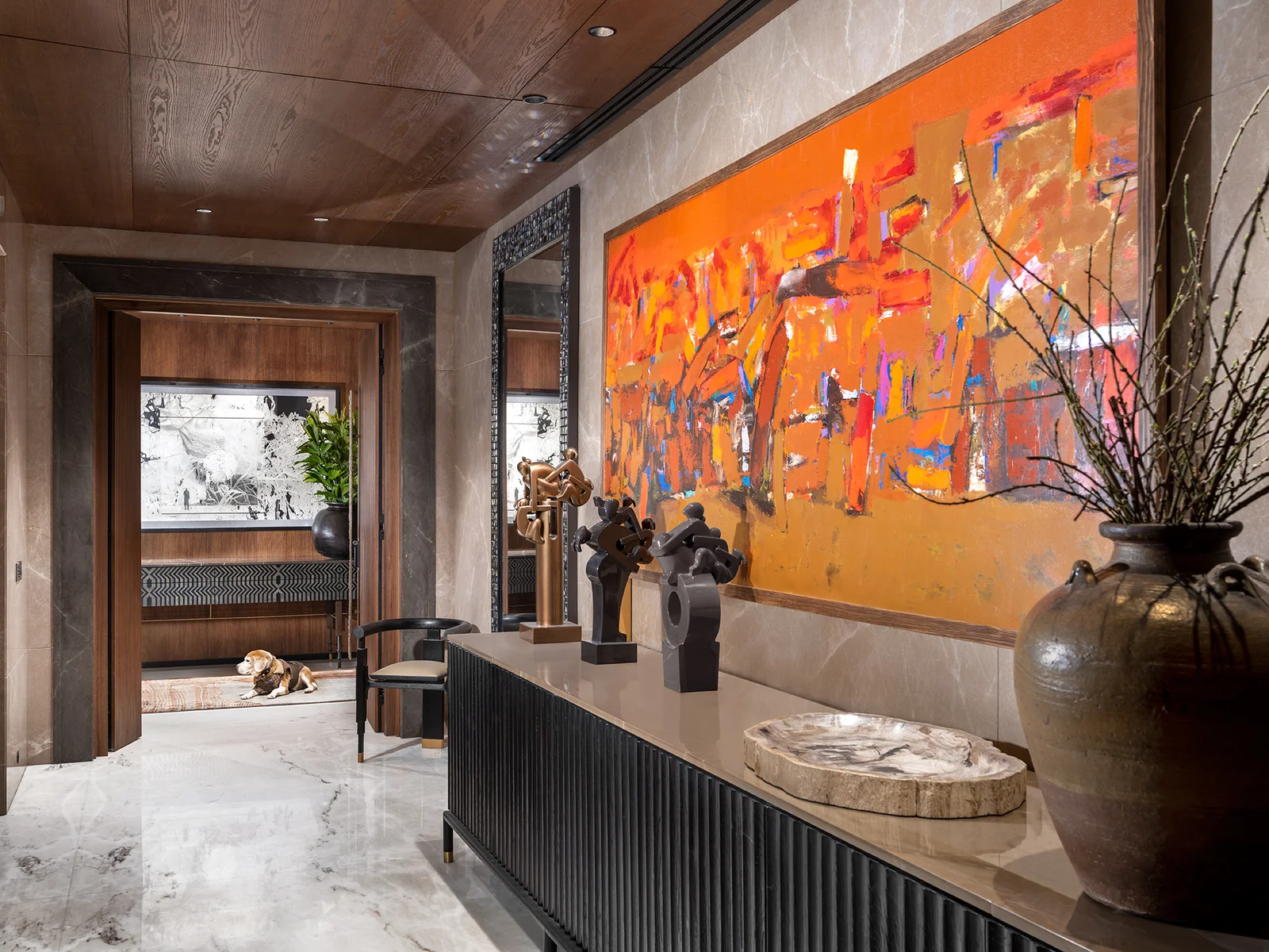 Light-filled living room in a Mumbai residence