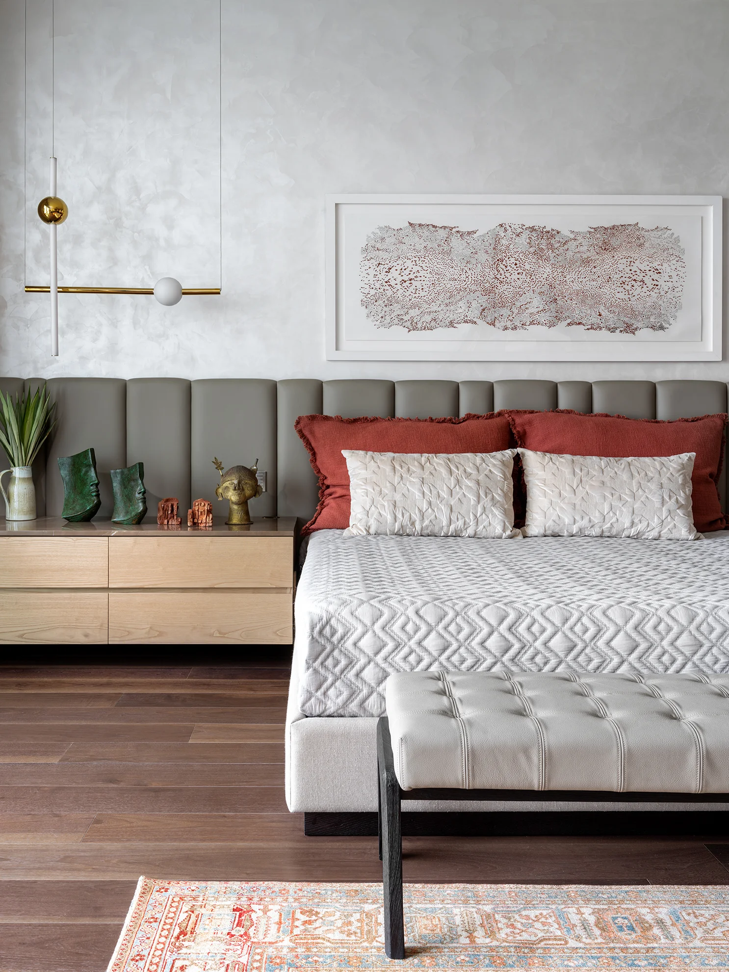 Bedroom detail in a Mumbai residence